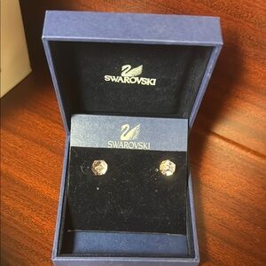 Swarovski Pink Crystal Stud Earrings